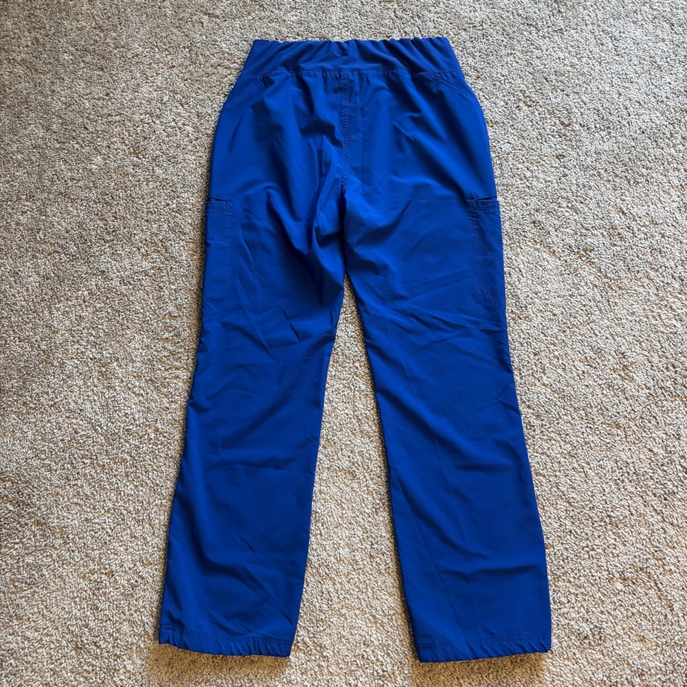 Cherokee iFlex Size M Cobalt Blue Scrub Pants - Picture 4 of 8